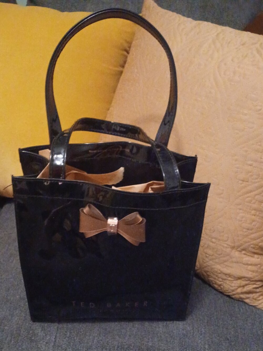 Ted Baker London Aracon Small Shopper Bag with Glossy Finish